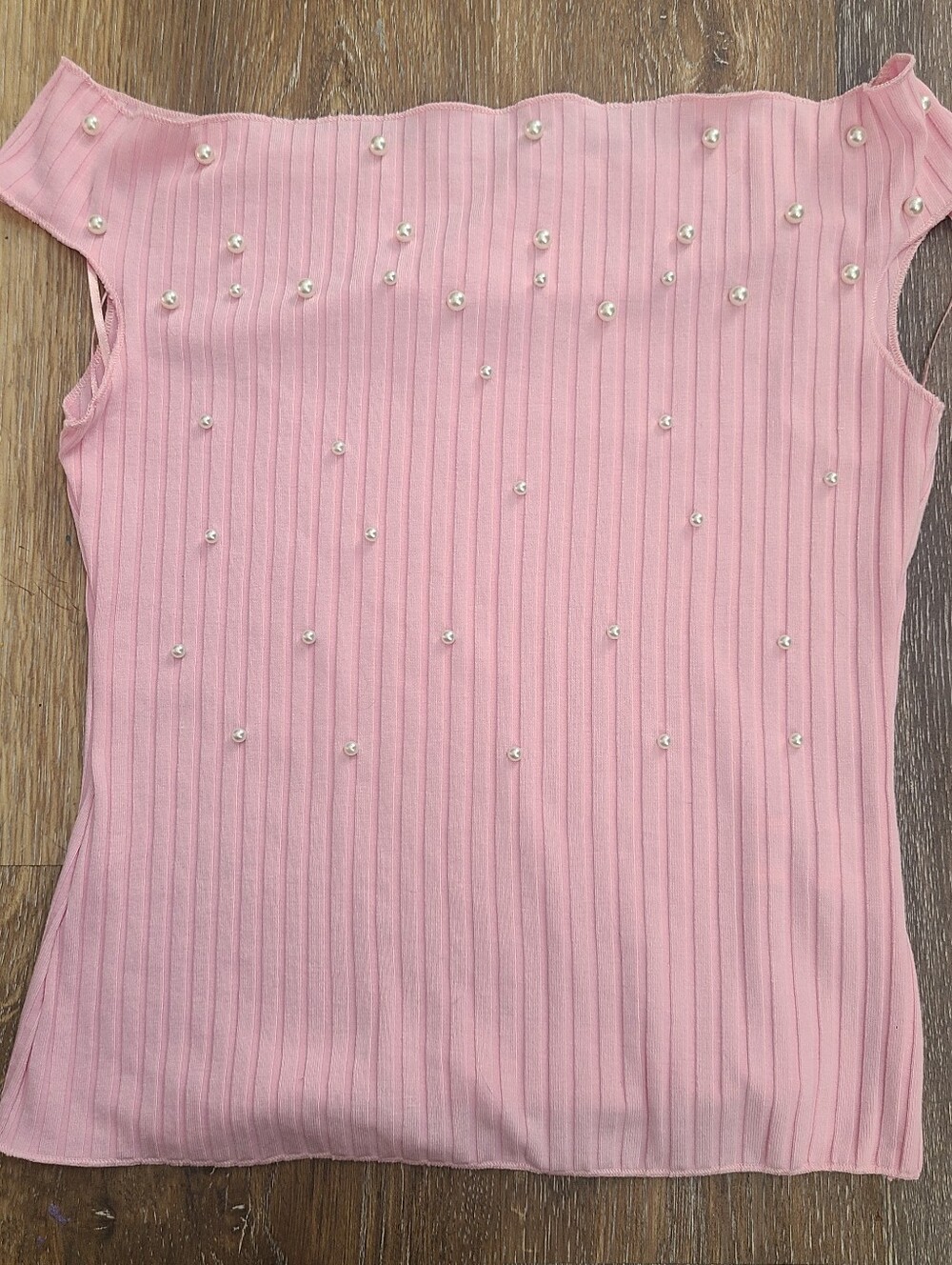 Zara Off Shoulder Pearl Top Womens Size Small